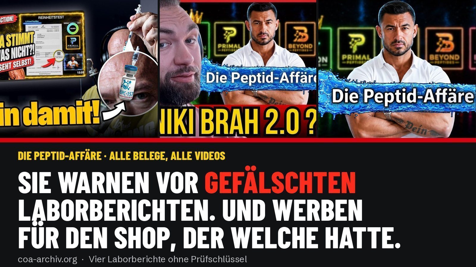 Die Videos zur Peptid-Affäre